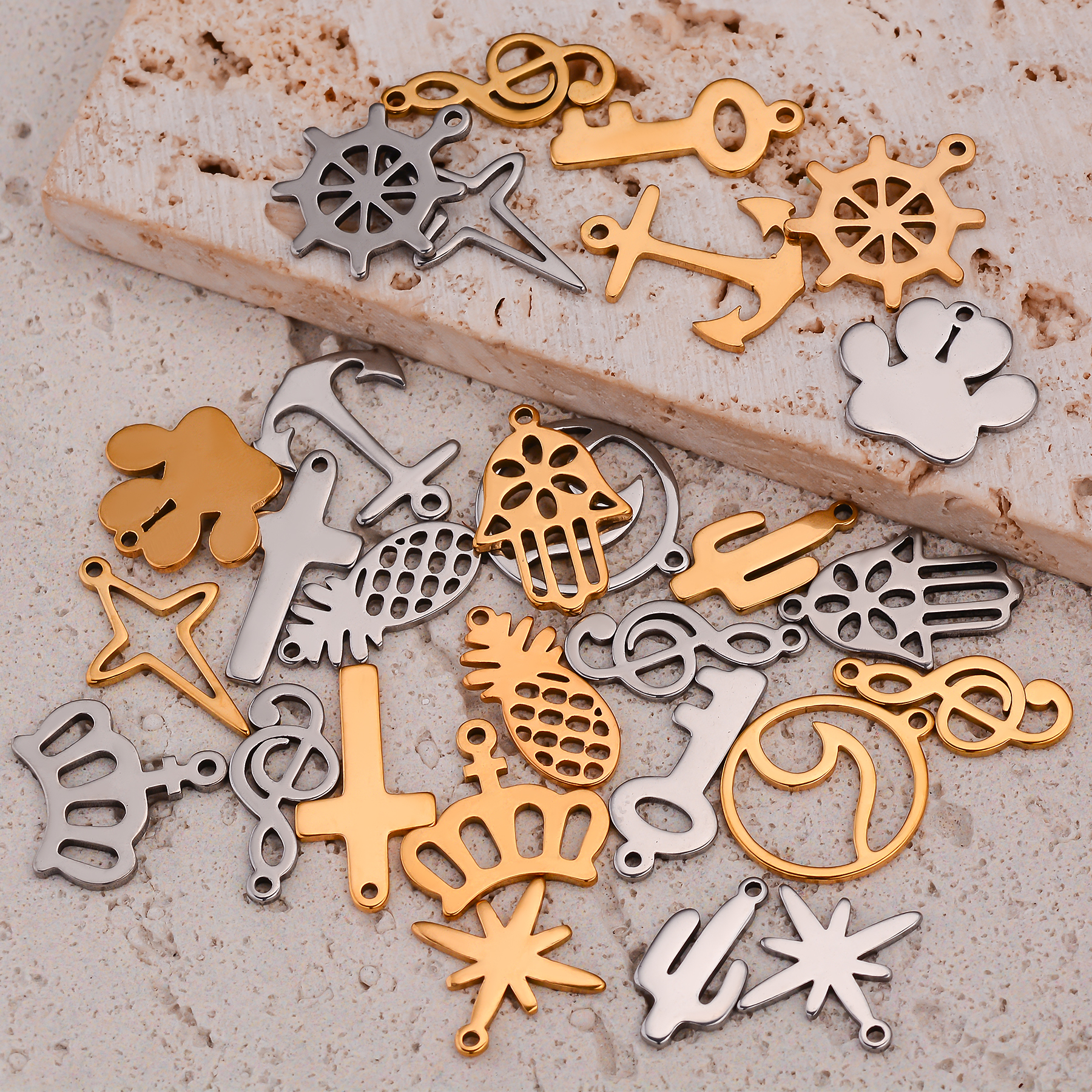 10pcs Stainless Steel Anchor P - Jewelry Making Notes reseña y precio