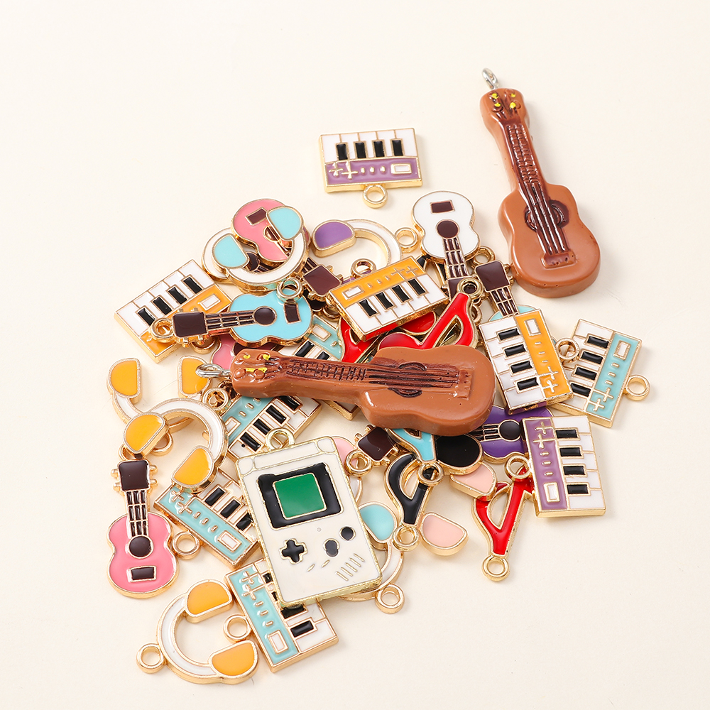 10pcs Enamel Music Notes Charm - Jewelry Making Notes reseña y precio