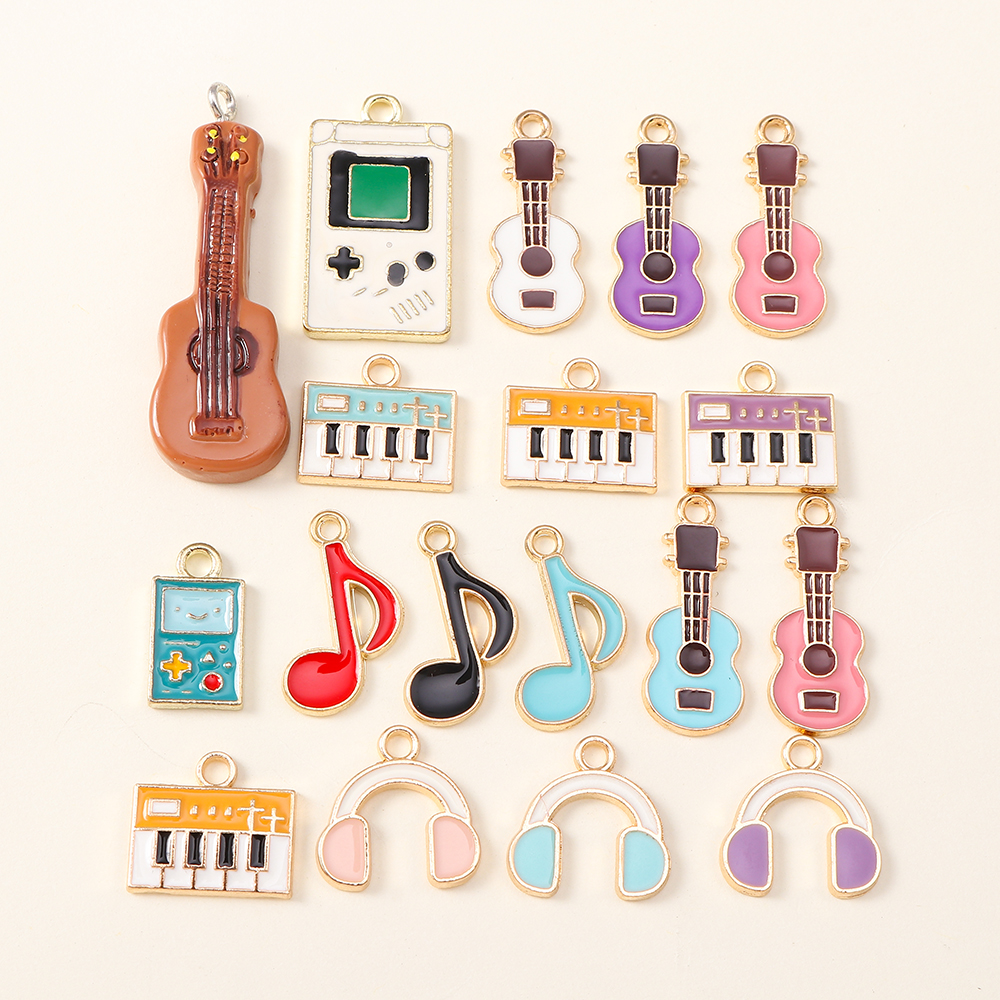 10pcs Enamel Music Notes Charm - Jewelry Making Notes reseña y precio