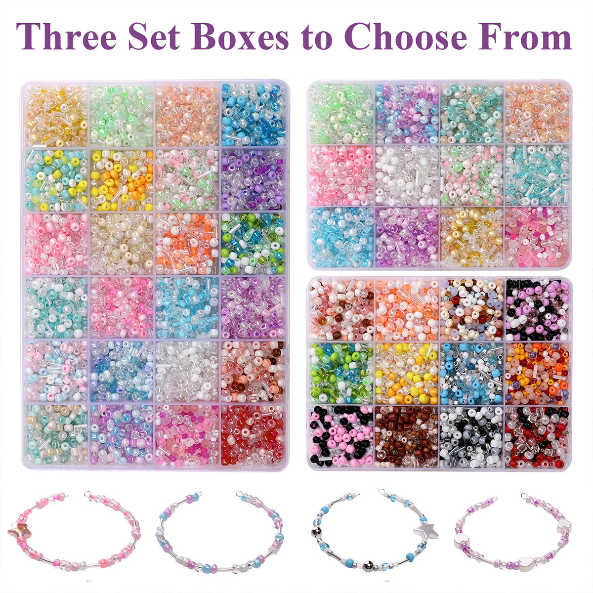 24 Grid Mixed Size Glass Seed  - Jewelry Making Tutorial reseña y precio