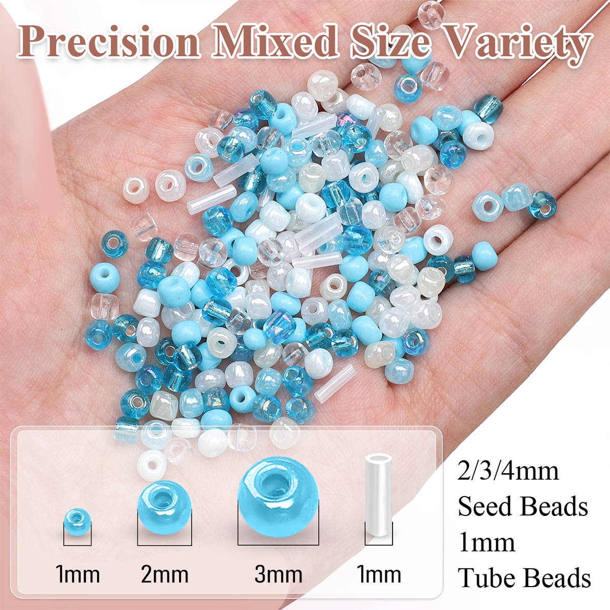 24 Grid Mixed Size Glass Seed  - Jewelry Making Tutorial reseña y precio