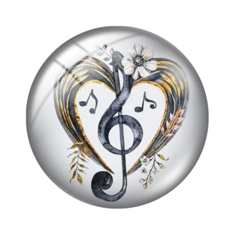 Music Note  Heart 12/18/20/25m - Jewelry Making Notes reseña y precio