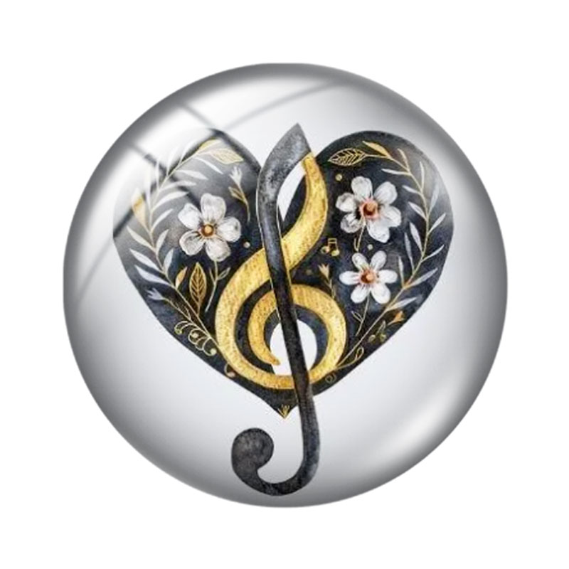 Music Note  Heart 12/18/20/25m - Jewelry Making Notes reseña y precio