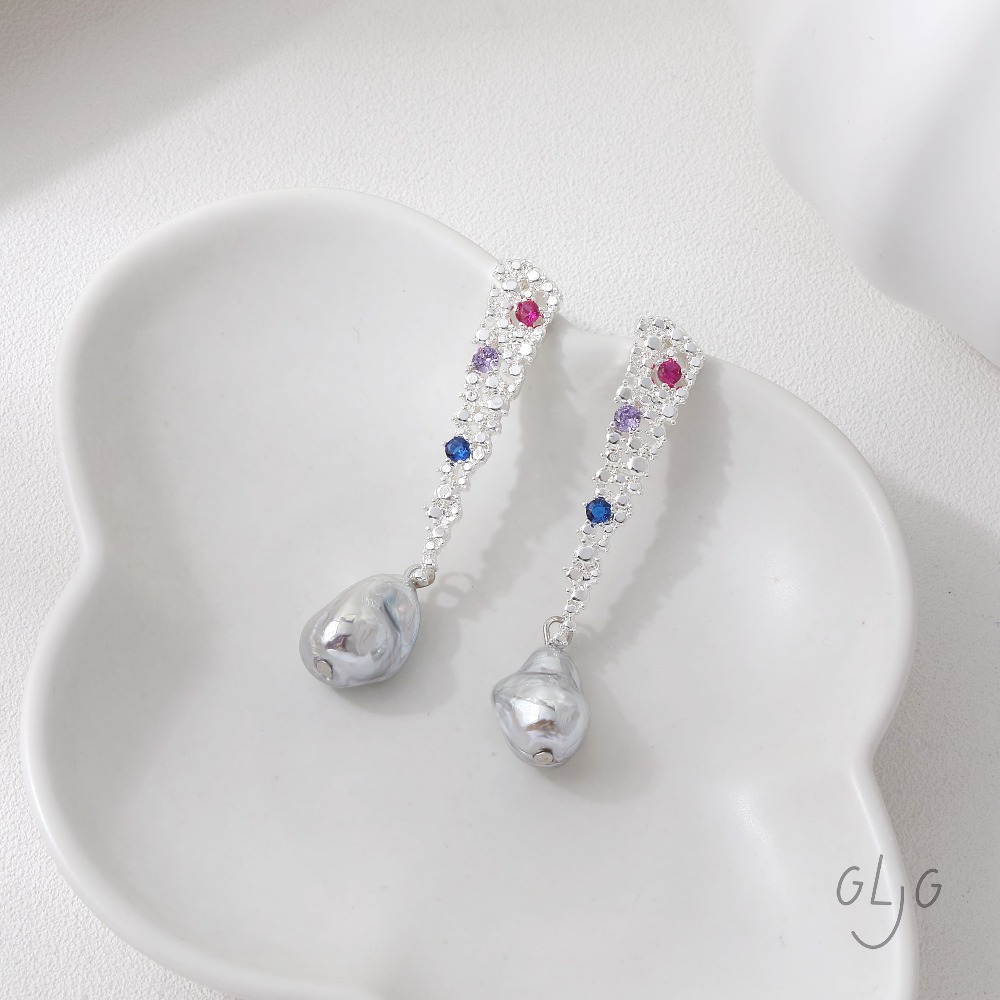 2PCS  CZ Paved Design Ear Stud - Jewelry Making Earring Supplies reseña y precio