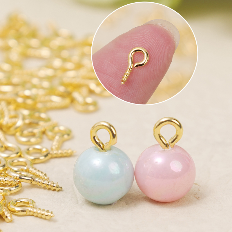 8/10mm Mini Screw Eye Pins Met - Jewelry Making Rivets reseña y precio