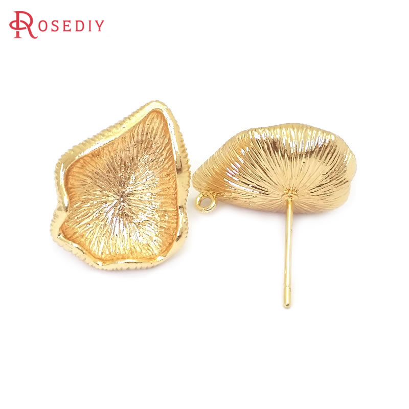 18K Gold Color Brass Lotus Lea - Jewelry Making Earring Supplies reseña y precio