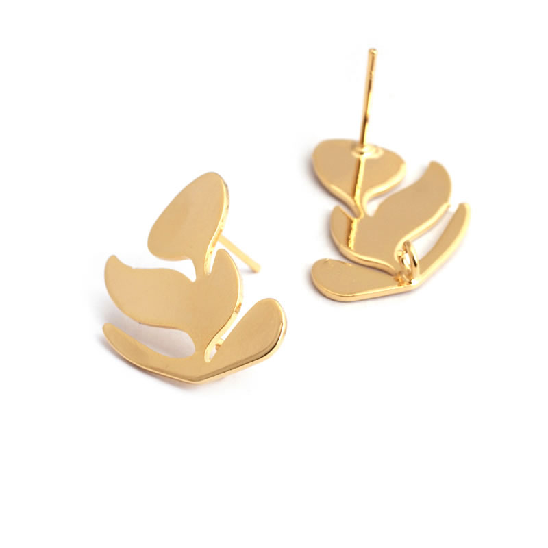 18K Gold Color Brass Lotus Lea - Jewelry Making Earring Supplies reseña y precio