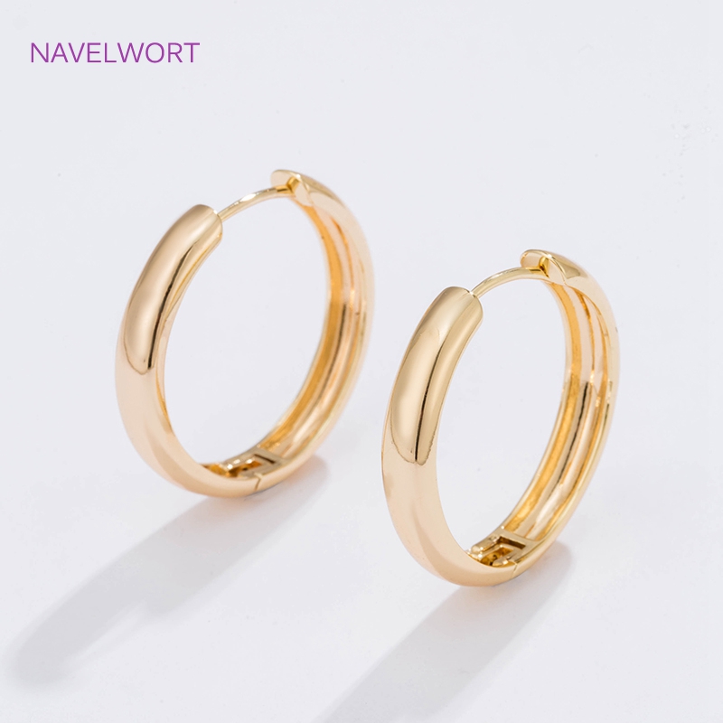 6 Sizes Gold Plated Circle Hoo - Jewelry Making Earrings reseña y precio