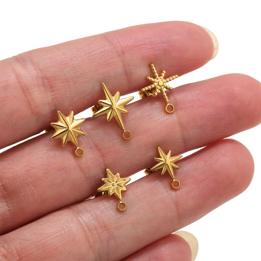 6pcs Stainless Steel Star Earr - Jewelry Making Tutorial reseña y precio