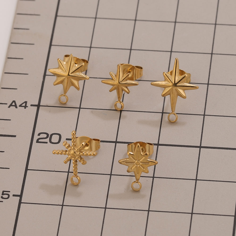 6pcs Stainless Steel Star Earr - Jewelry Making Tutorial reseña y precio