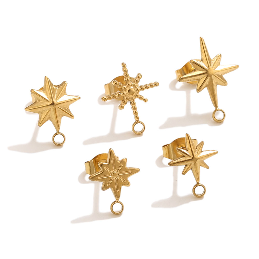 6pcs Stainless Steel Star Earr - Jewelry Making Tutorial reseña y precio