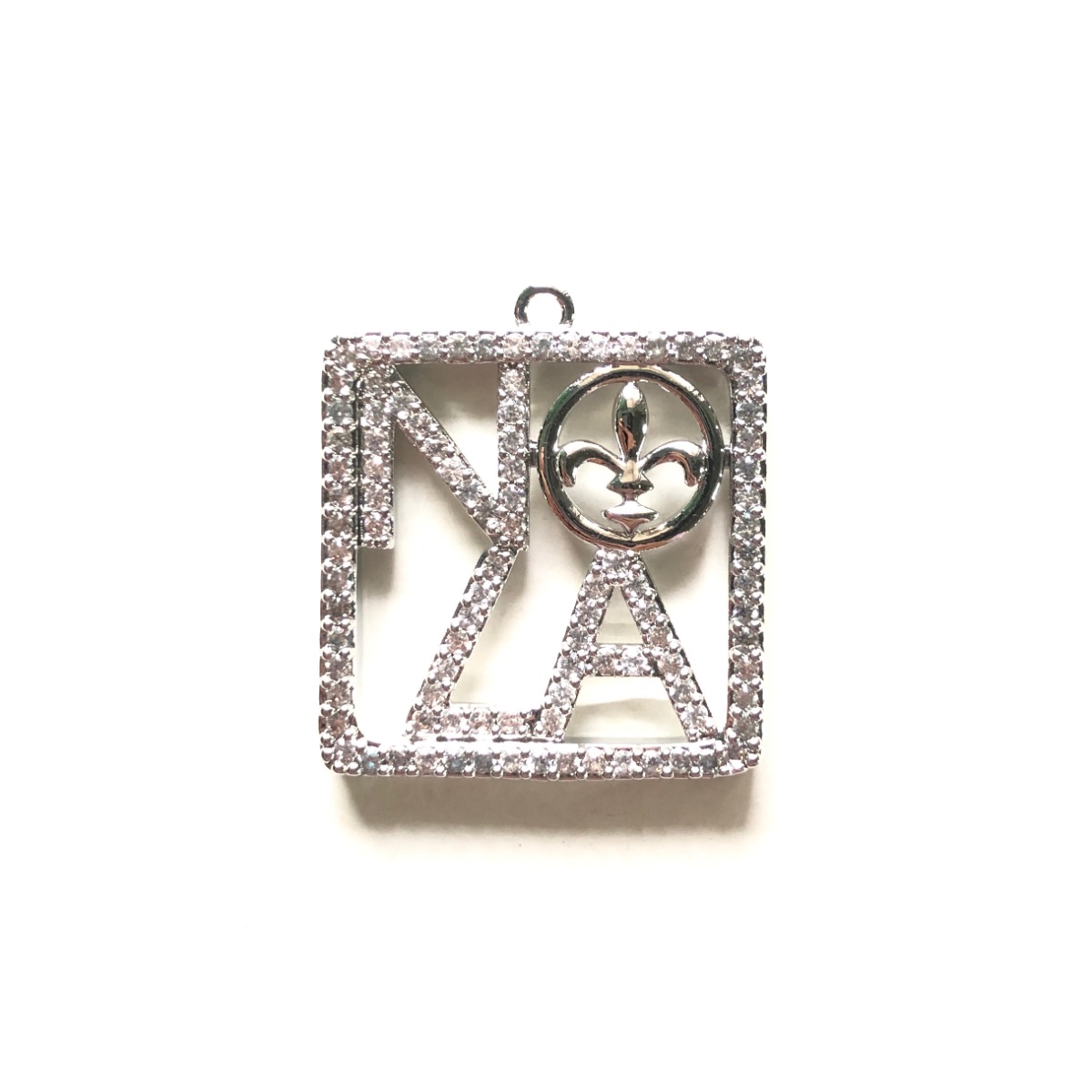 5pcs Zirconia Pave NOLA Fleur  - Jewelry Making New Orleans reseña y precio