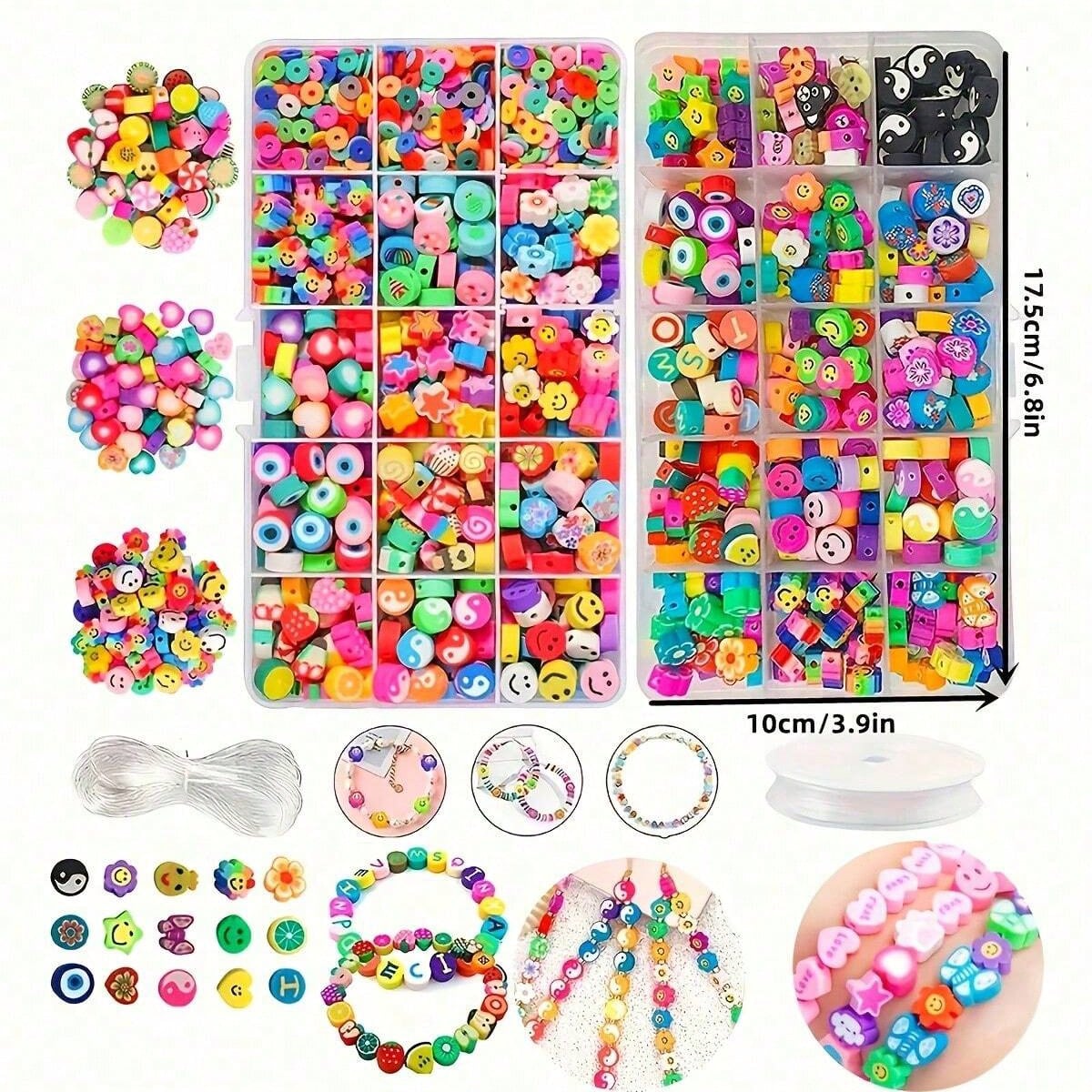1450/1200/250pcs Polymer Clay  - Jewelry Making With Beads reseña y precio