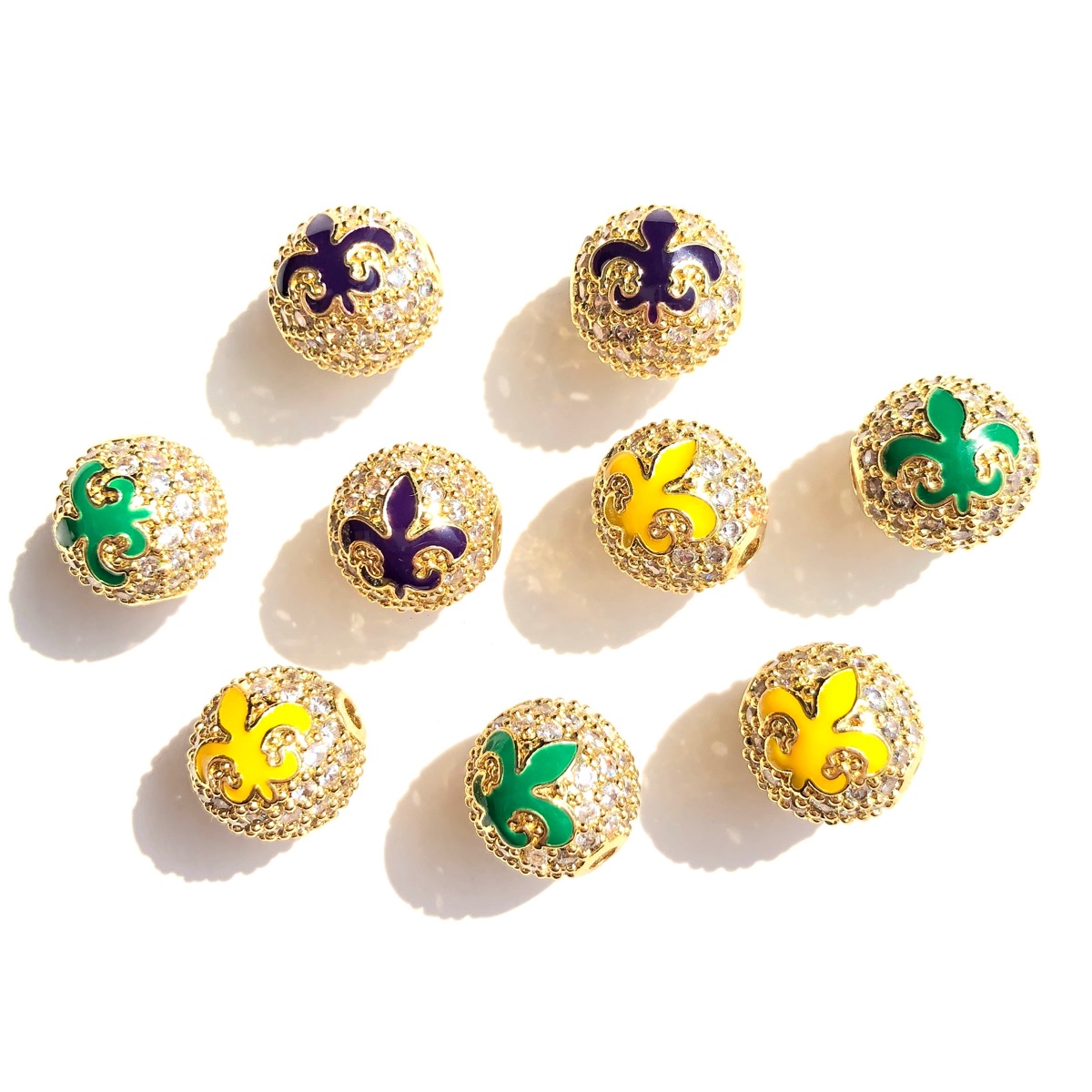 9pcs Green Yellow Purple New O - Jewelry Making New Orleans reseña y precio