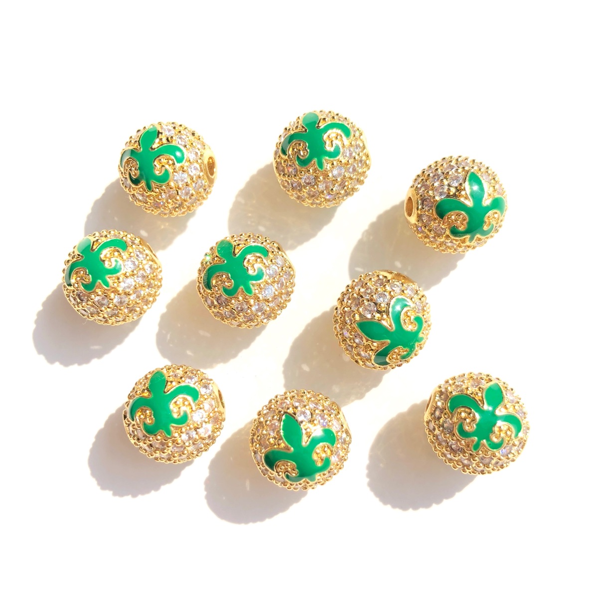 9pcs Green Yellow Purple New O - Jewelry Making New Orleans reseña y precio