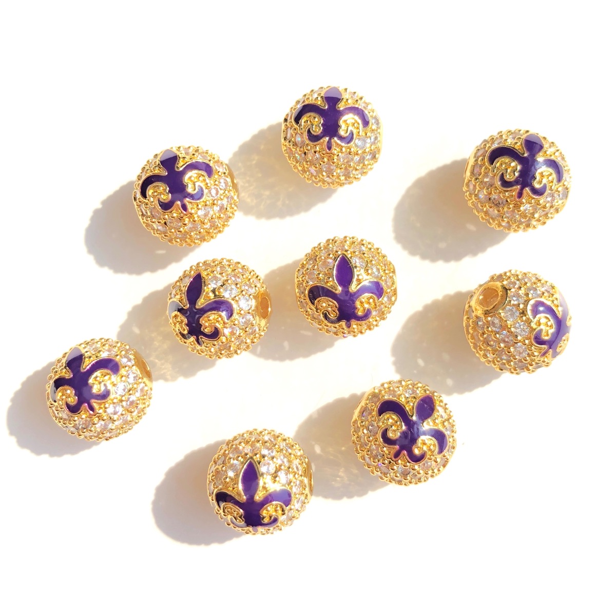 9pcs Green Yellow Purple New O - Jewelry Making New Orleans reseña y precio