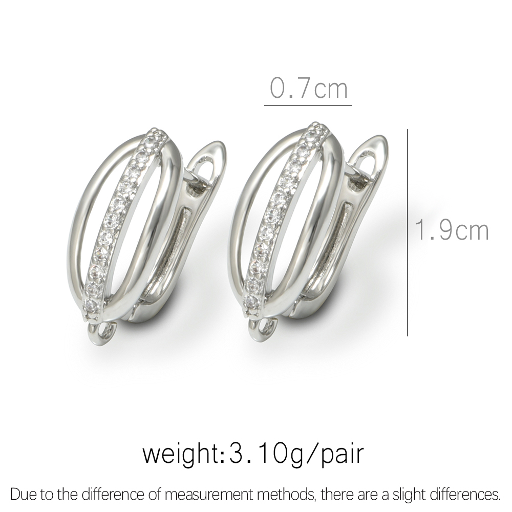 1 Pair 18K Gold Plated Brass C - Jewelry Making Earrings reseña y precio