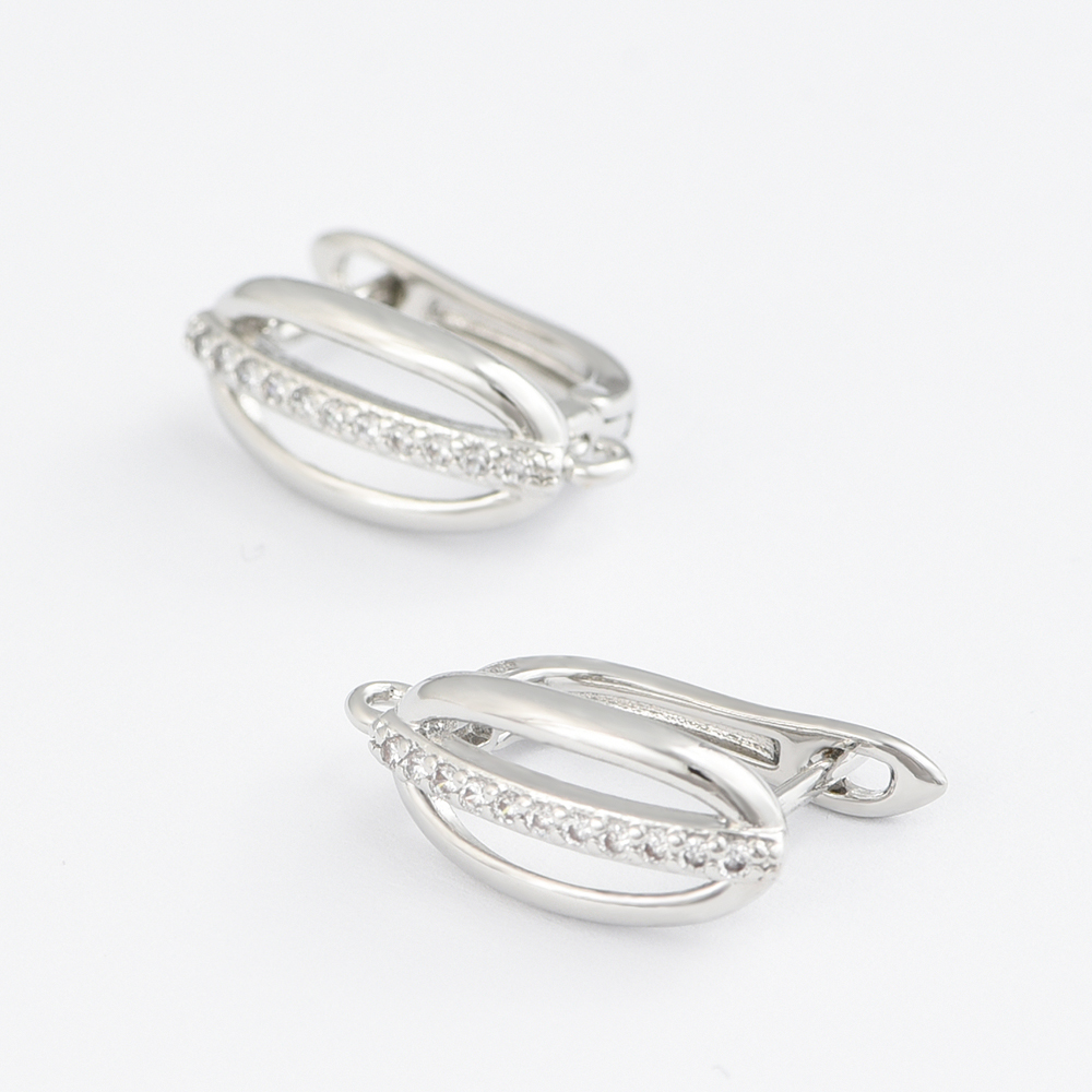 1 Pair 18K Gold Plated Brass C - Jewelry Making Earrings reseña y precio