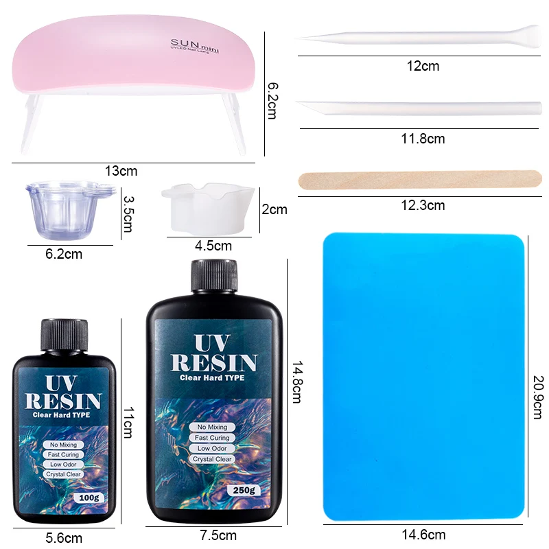 100g/250g Clear UV Resin Hard  - Resin Mold Jewelry reseña y precio