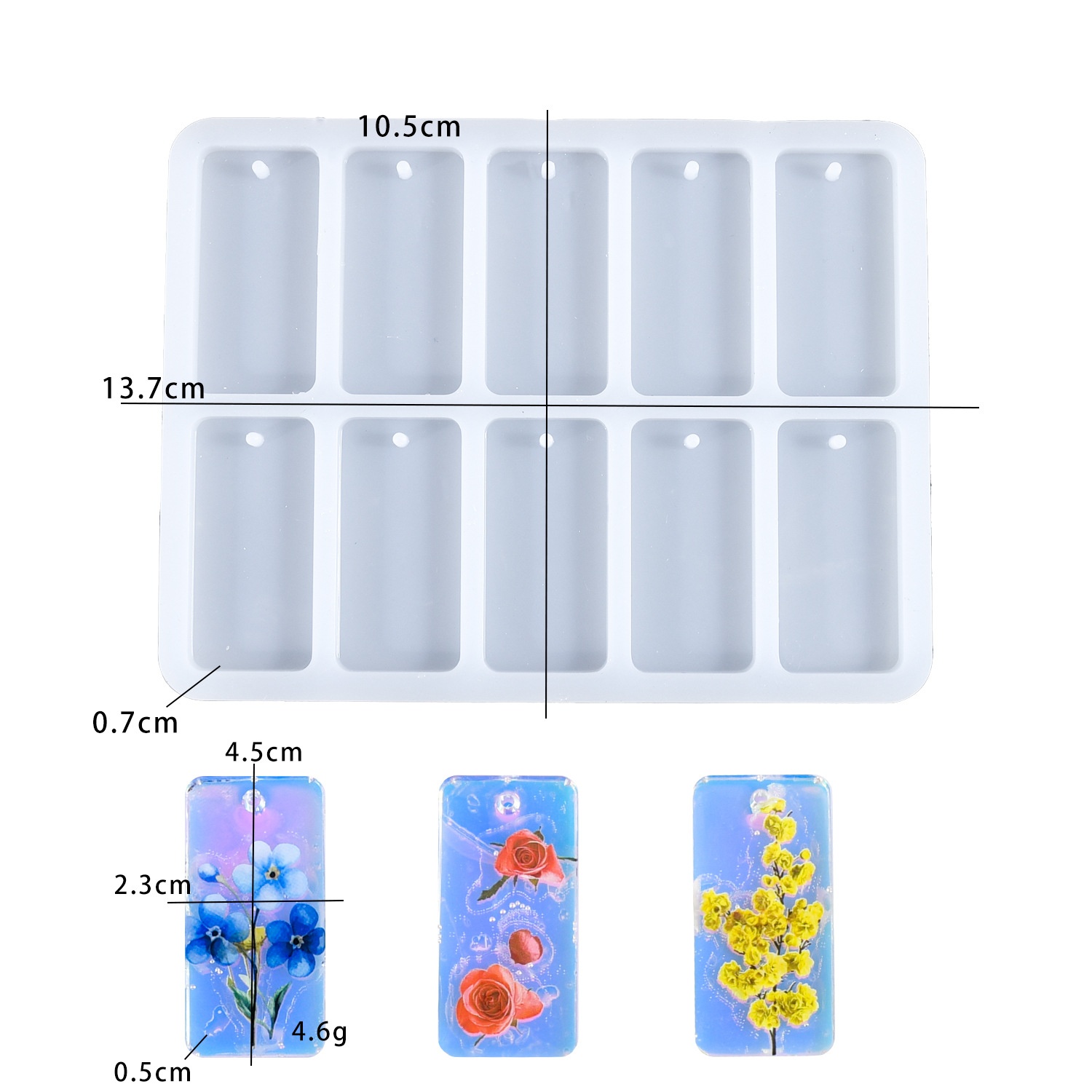DIY epoxy resin mold 10-connec - Resin Mold Jewelry reseña y precio