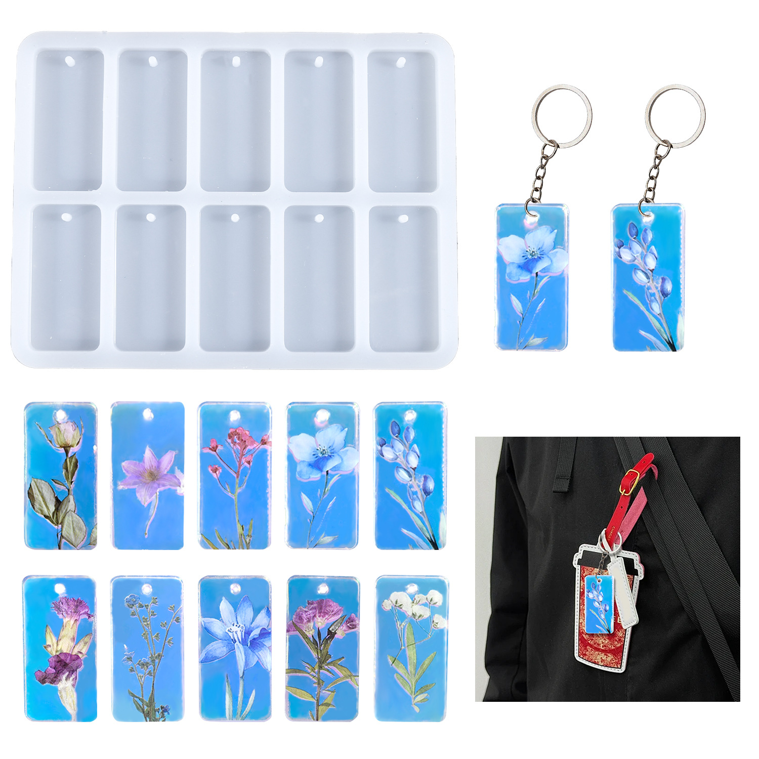 DIY epoxy resin mold 10-connec - Resin Mold Jewelry reseña y precio