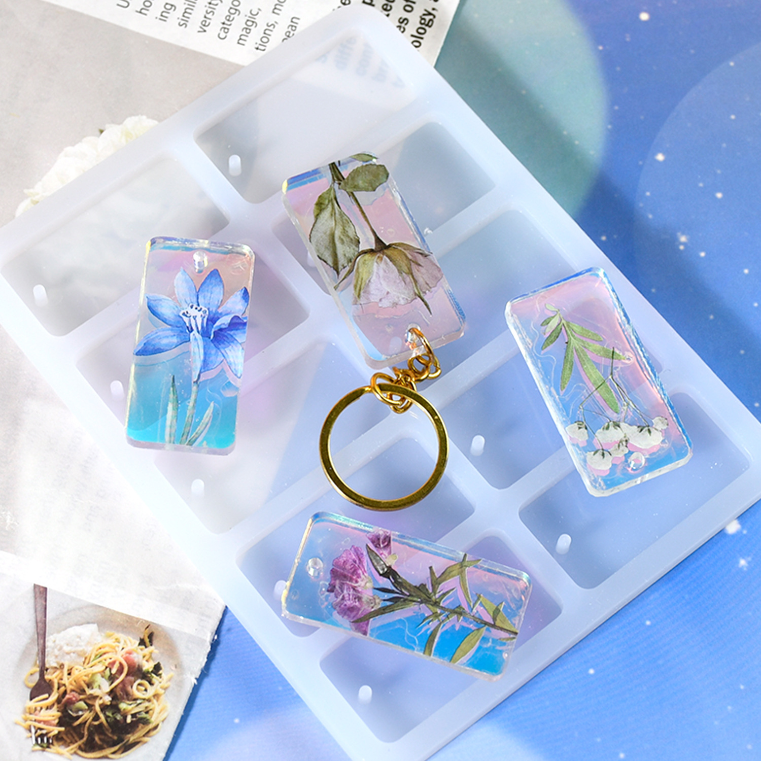 DIY epoxy resin mold 10-connec - Resin Mold Jewelry reseña y precio