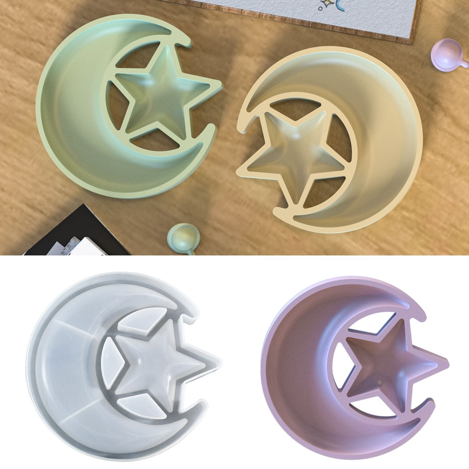DIY epoxy resin mold star and  - Resin Mold Jewelry reseña y precio