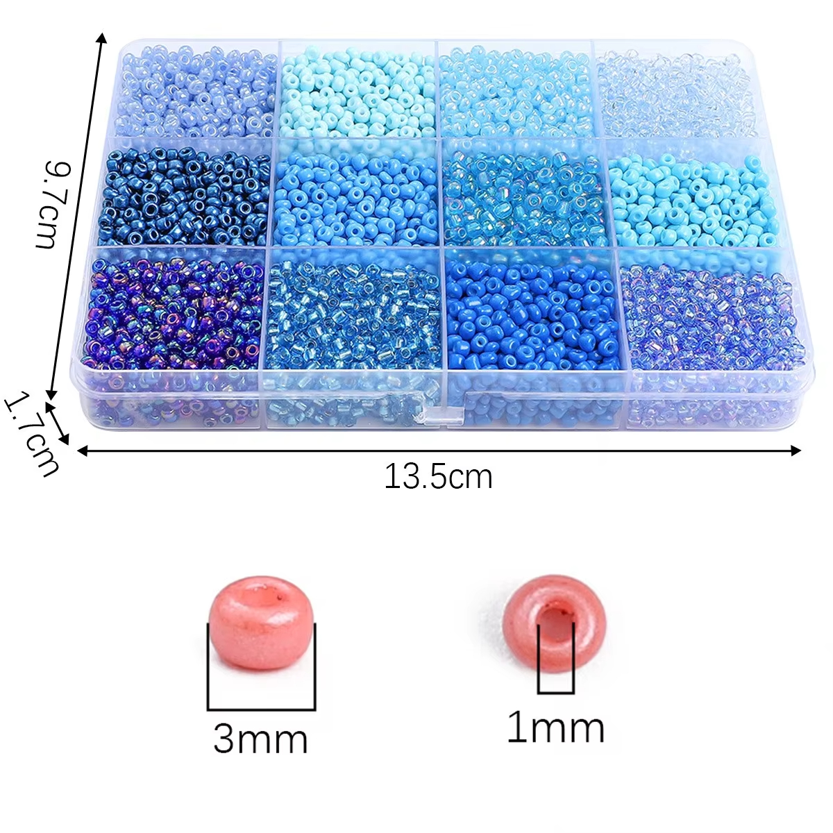 3600pcs 3mm Glass Seed Beads,  - Jewelry Making Tutorial reseña y precio