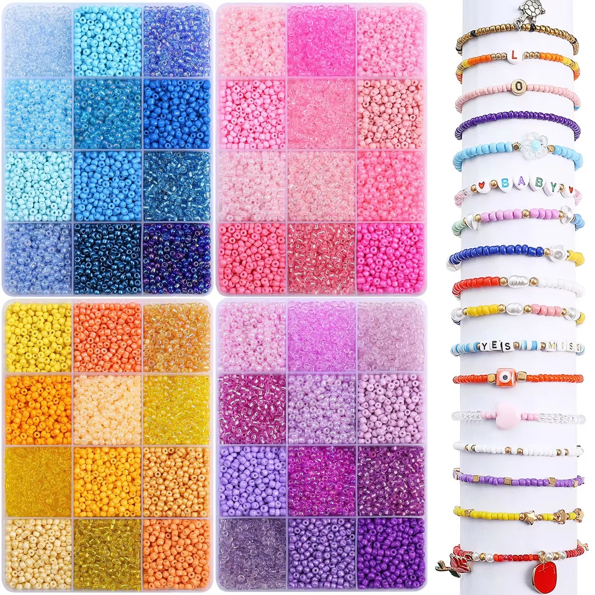 3600pcs 3mm Glass Seed Beads,  - Jewelry Making Tutorial reseña y precio