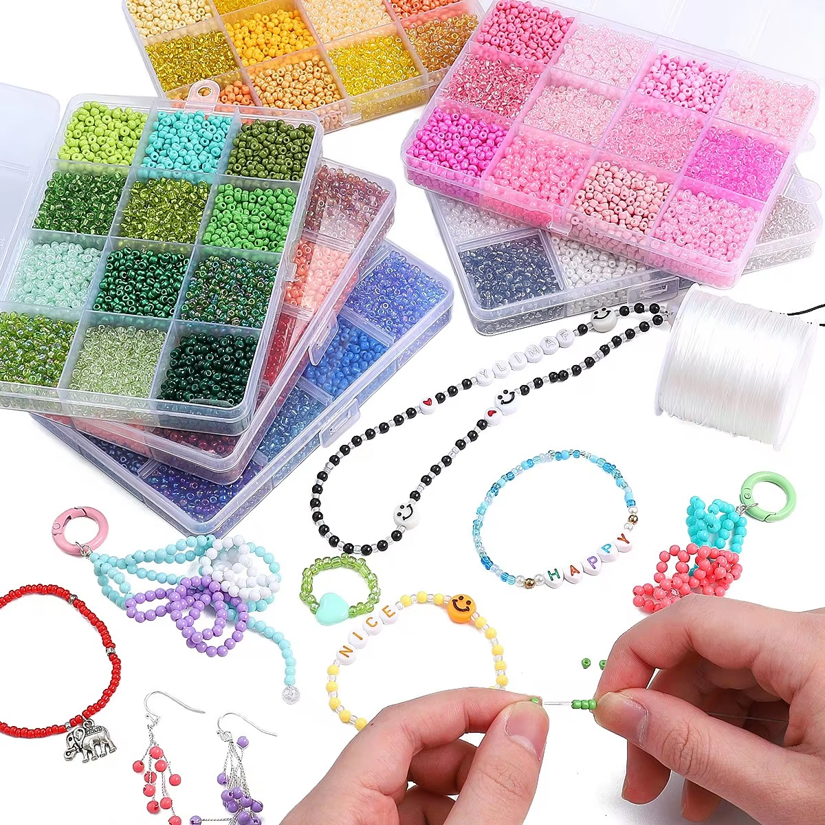 3600pcs 3mm Glass Seed Beads,  - Jewelry Making Tutorial reseña y precio