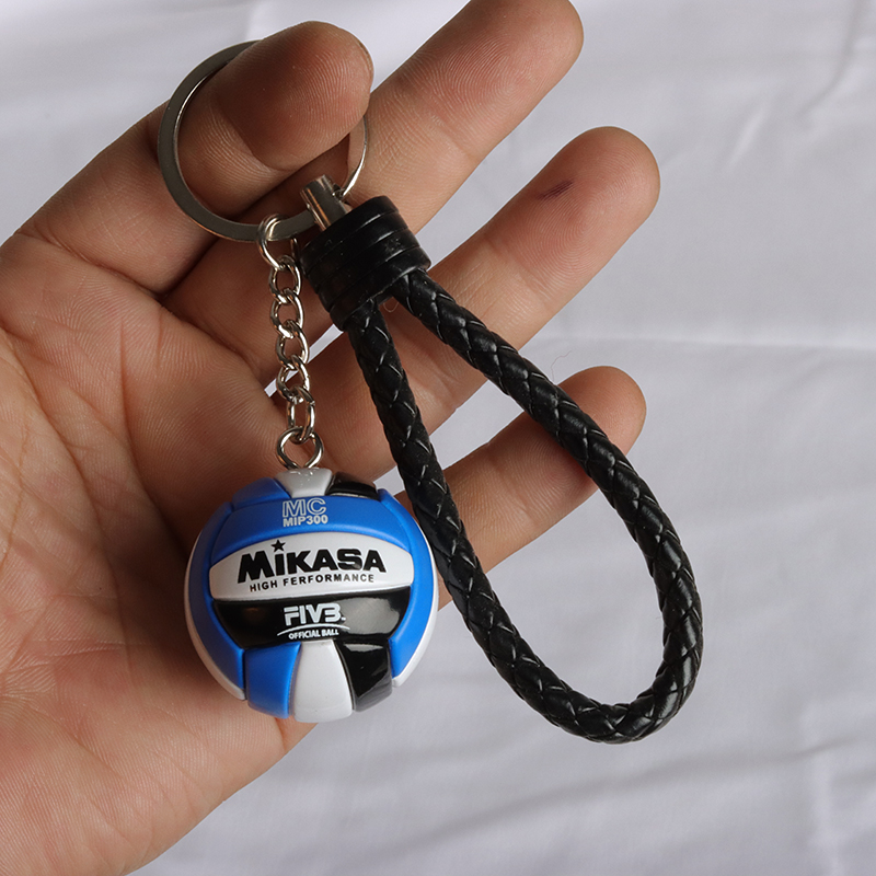1pcs PVC  Volleyball Keychain  - Jewelry Making Business reseña y precio