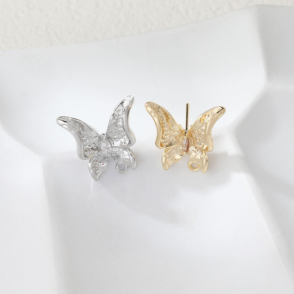 2PCS Dainty Butterfly Ear Stud - Jewelry Making Earring Supplies reseña y precio