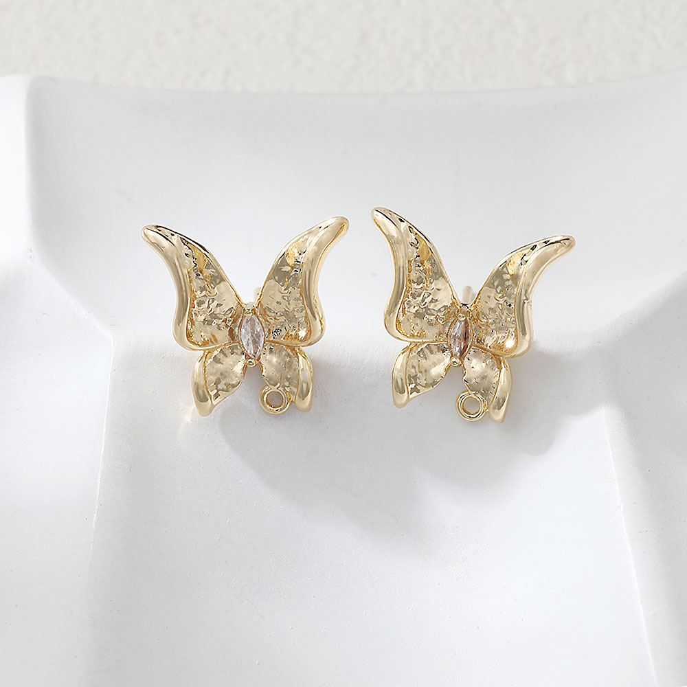 2PCS Dainty Butterfly Ear Stud - Jewelry Making Earring Supplies reseña y precio
