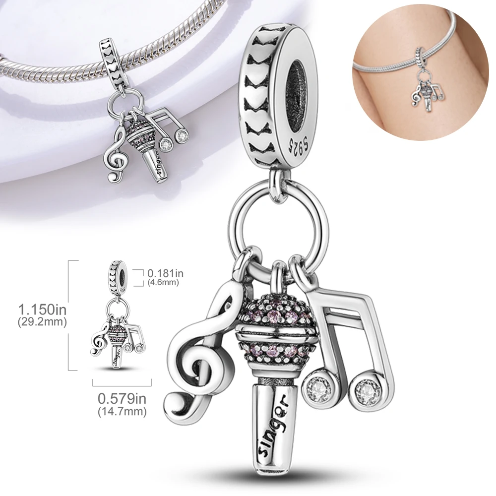 Charms 925 Sterling Silver Pla - Jewelry Making Notes reseña y precio