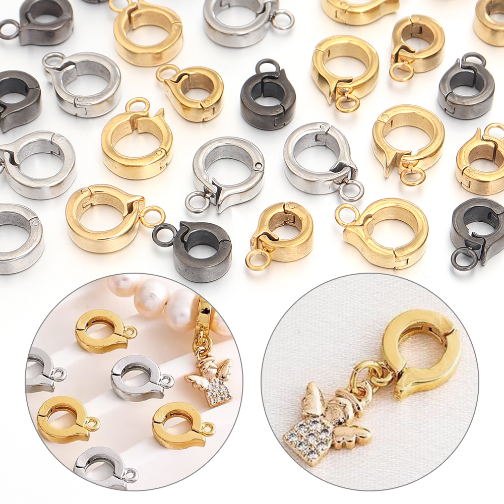 Stainless Steel Necklace Clasp - Jewelry Making Earring Supplies reseña y precio