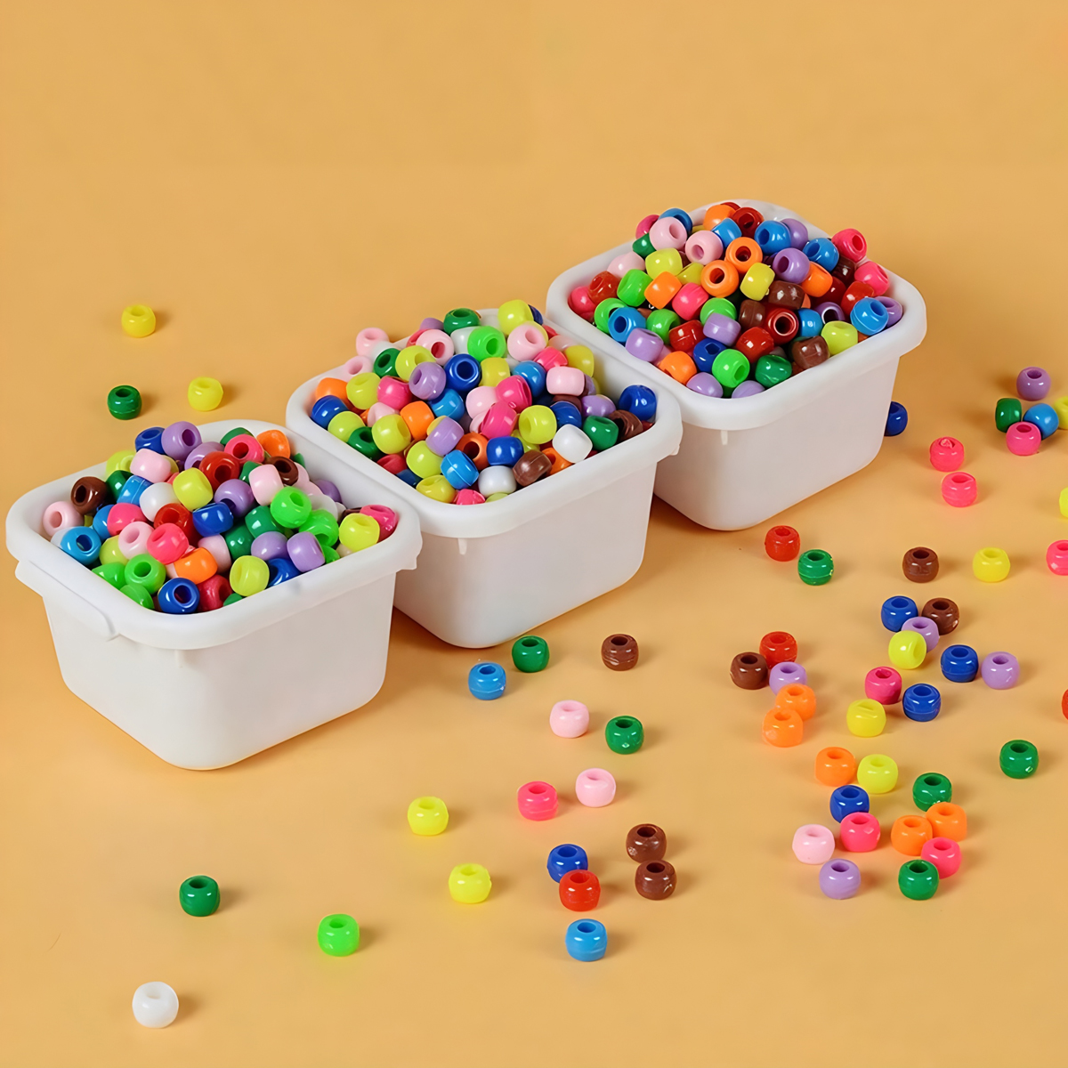 500pcs Pony Candy Colorful Pla - Jewelry Making Business reseña y precio