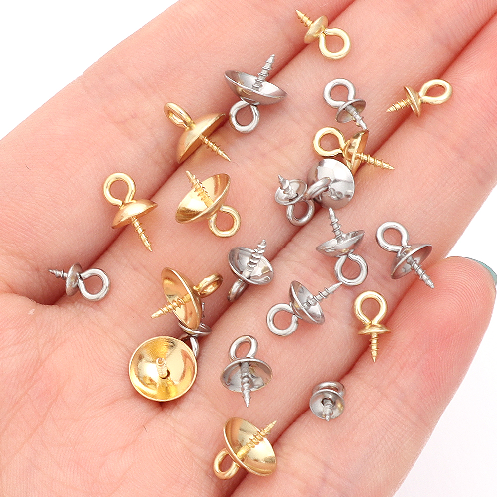 20pcs Stainless Steel Screw Ey - Jewelry Making Drill reseña y precio