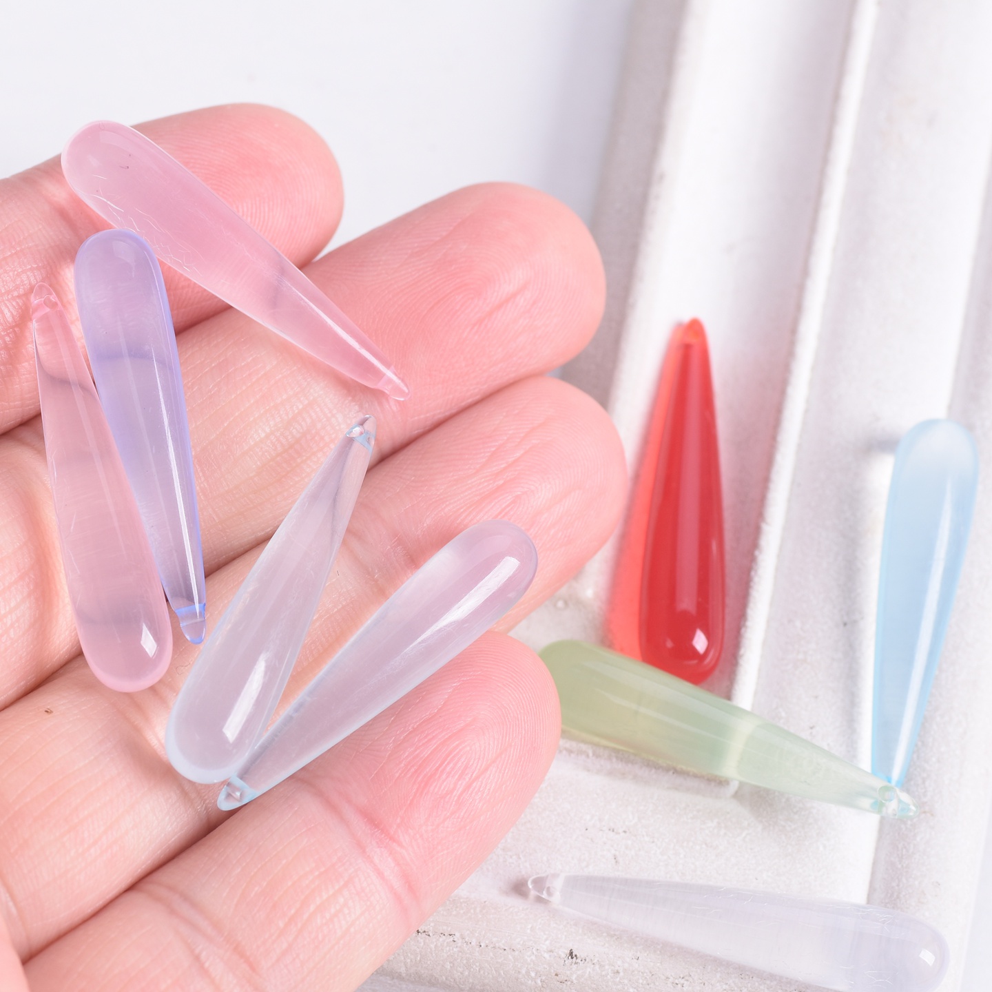 10pcs Long Teardrop Shape 35x7 - Jewelry Making Drill reseña y precio