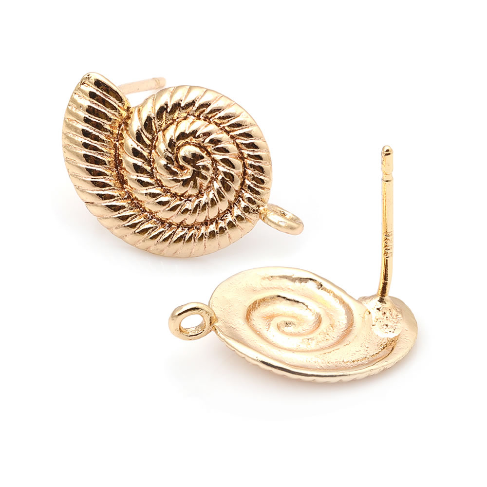 6PCS 18K Gold Color Brass Conc - Jewelry Making Earring Supplies reseña y precio
