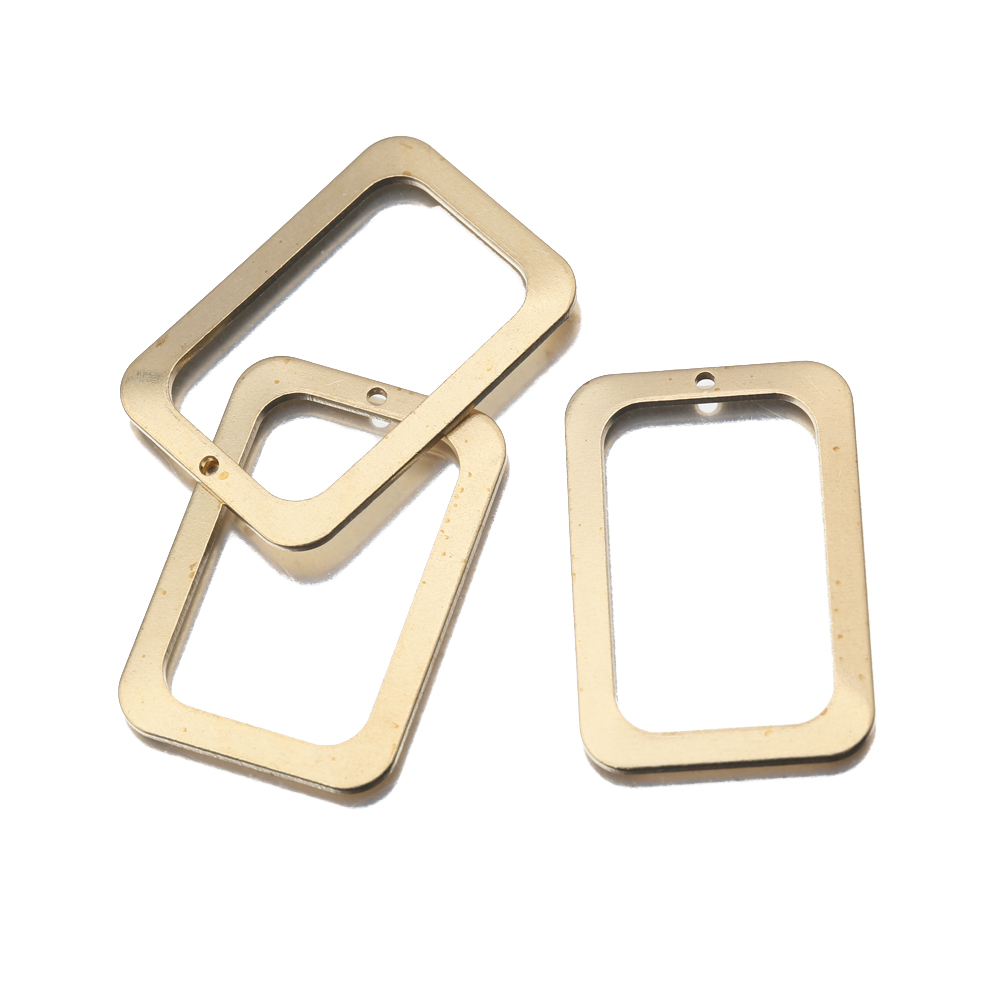 10Pcs Raw Brass Rectangle Holl - Resin Mold Jewelry reseña y precio