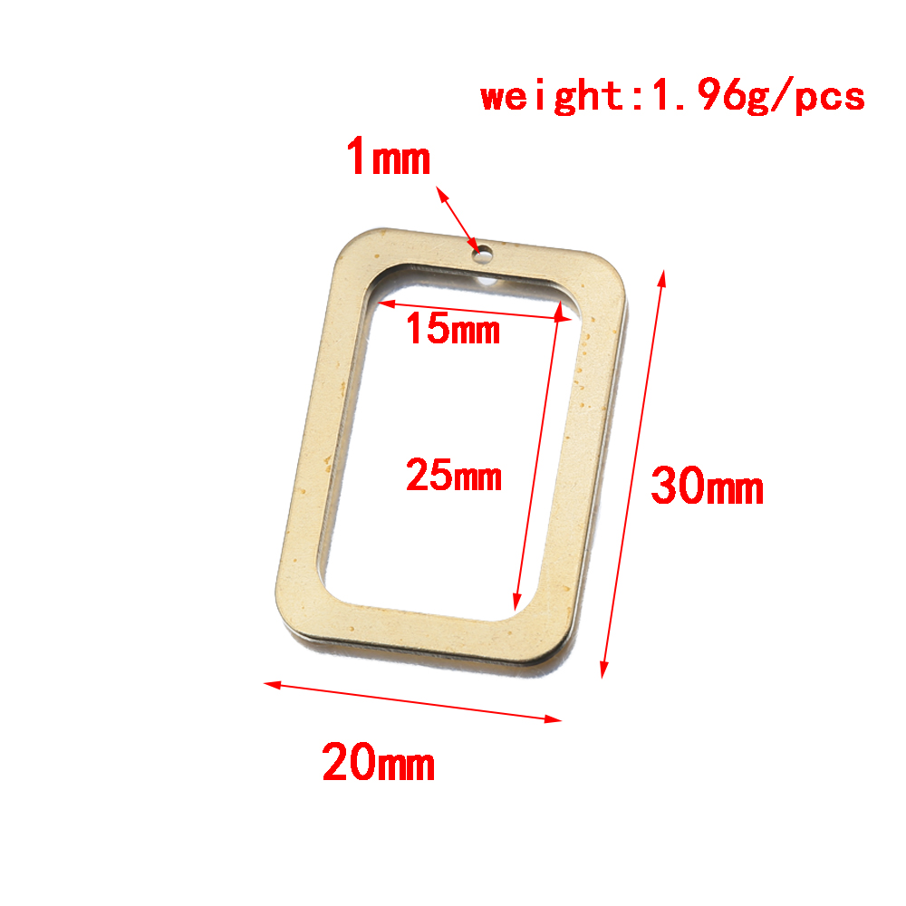 10Pcs Raw Brass Rectangle Holl - Resin Mold Jewelry reseña y precio