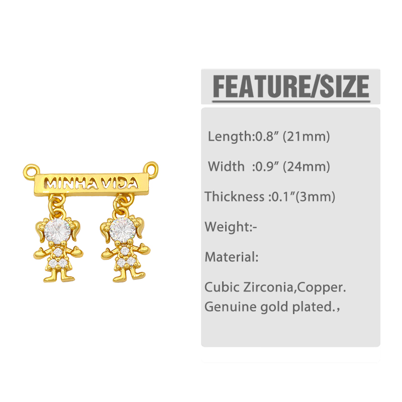 OCESRIO CZ Gold Plated Boy and - Jewelry Making For Couples reseña y precio