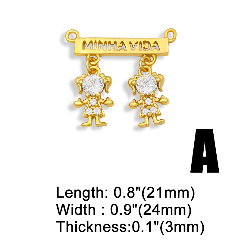 OCESRIO CZ Gold Plated Boy and - Jewelry Making For Couples reseña y precio