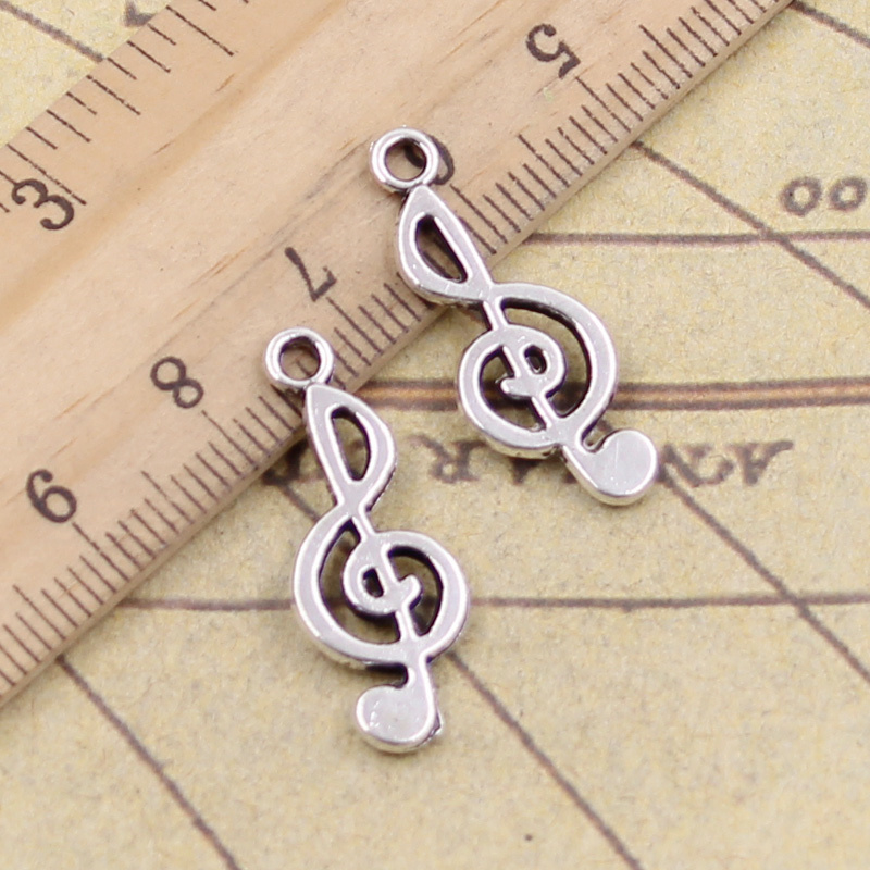 40pcs Charms Musical Note 26x1 - Jewelry Making Notes reseña y precio