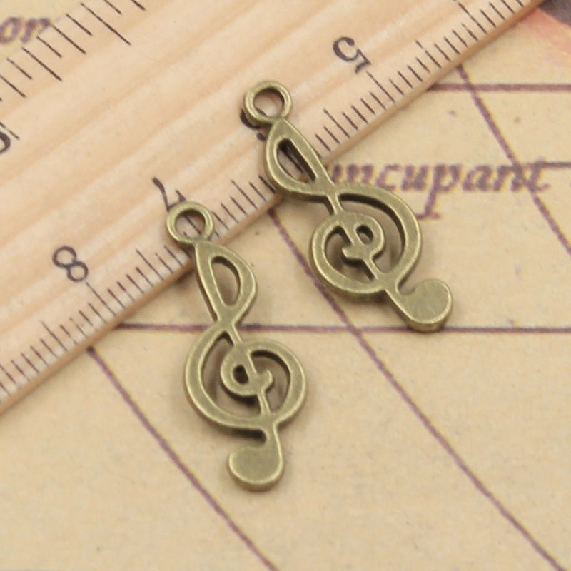 40pcs Charms Musical Note 26x1 - Jewelry Making Notes reseña y precio