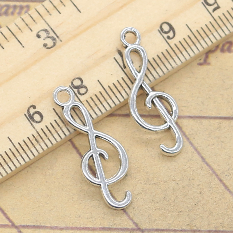 20pcs Charms Musical Note 25x9 - Jewelry Making Notes reseña y precio
