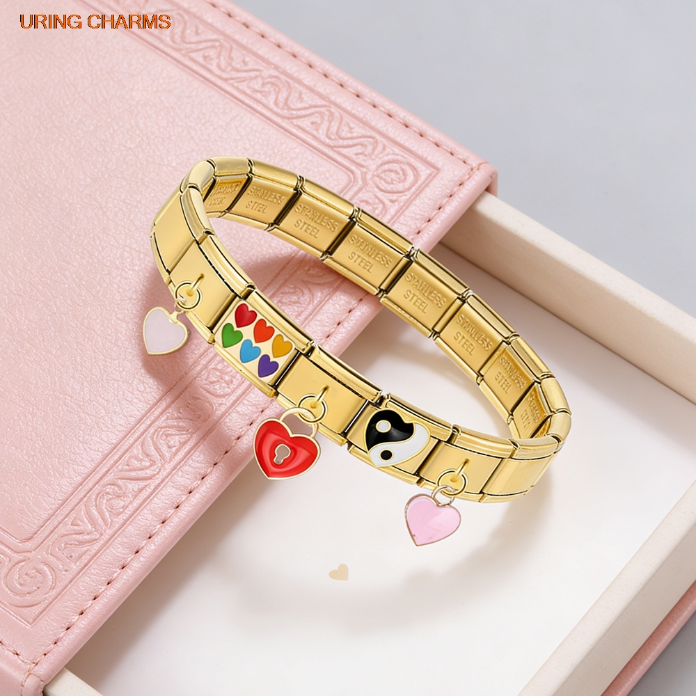 URING Elastic Charm Gold Color - Jewelry Making For Couples reseña y precio