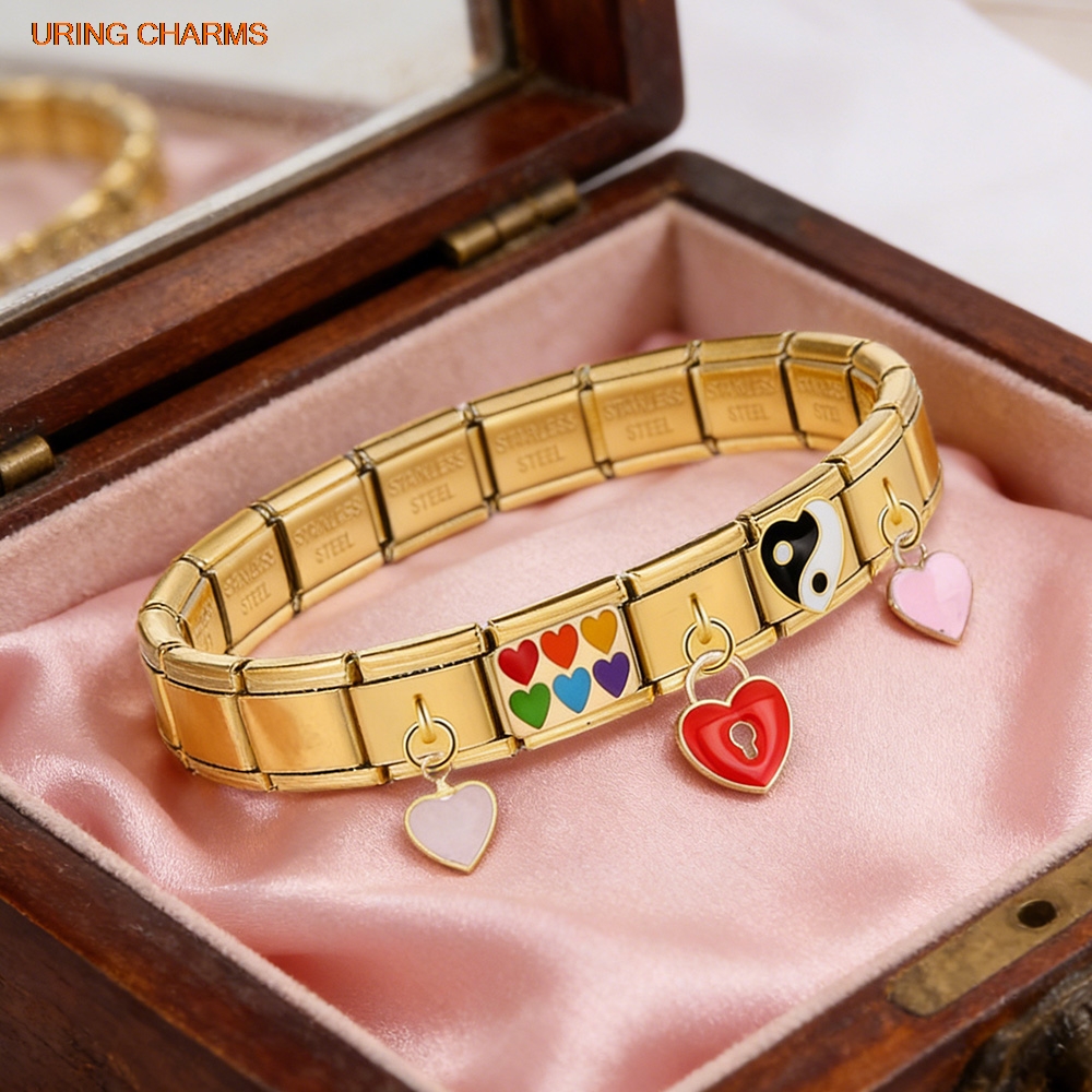 URING Elastic Charm Gold Color - Jewelry Making For Couples reseña y precio