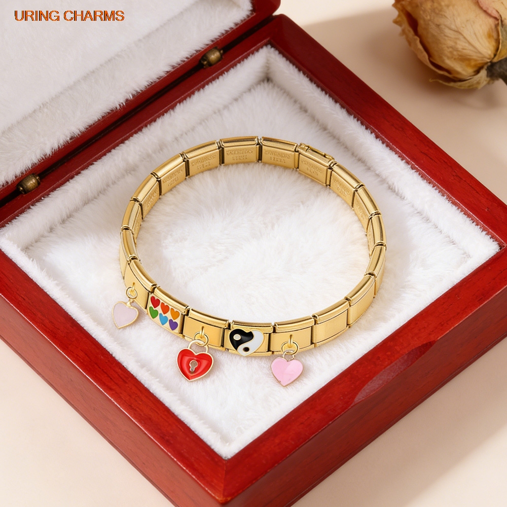 URING Elastic Charm Gold Color - Jewelry Making For Couples reseña y precio