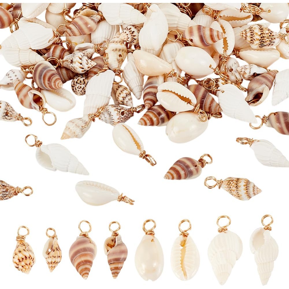 100pcs 4 Styles Natural Shell  - Jewelry Making Tutorial reseña y precio